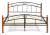 Кровать AT-8077 Wood slat base дерево гевея/металл, 160*200 см (Queen bed), красный дуб/черный. Фото №2