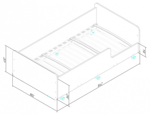 Кровать двухъярусная Р444, белый. Фото №8