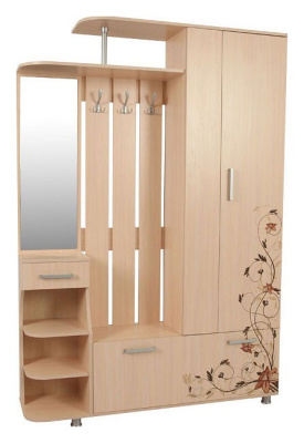 Стенка для прихожей Барселона-2 дуб млечный фото Стенка для прихожей Барселона-2 дуб млечный. Фото №2