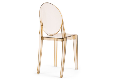 Пластиковый стул Victoria clear brown. Фото