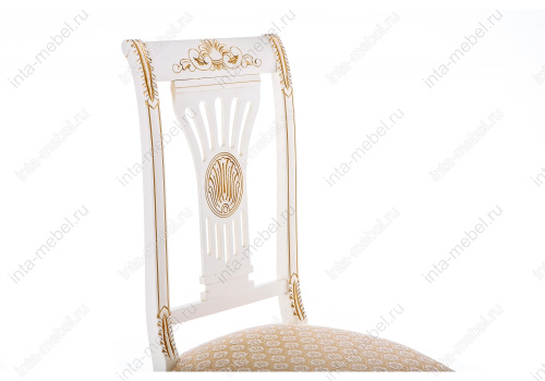 Стул деревянный Roy W/З молочный с патиной. Фото №14