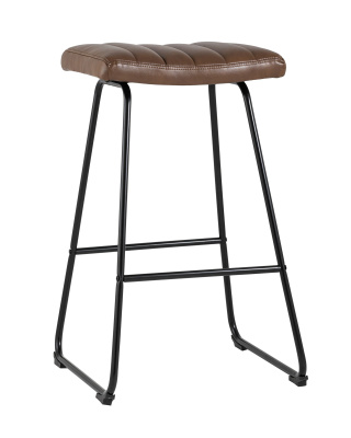 Стул барный Ковбой экокожа коричневый. Фото №2