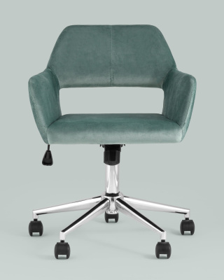 Кресло офисное Ross велюр морской. Фото