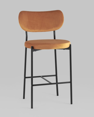 Стул полубарный Барбара велюр терракотовый. Фото №3