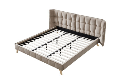 Кровать HUSK 8705 бежевая. Фото №4